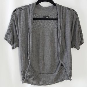 Express Gray Knit Cardigan C6